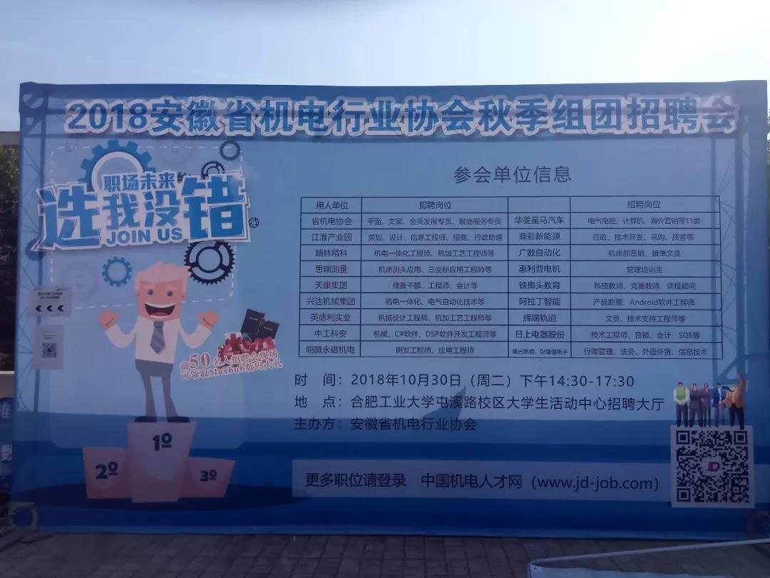安徽機電行業協會組團校園專場招聘會—合工大站落幕